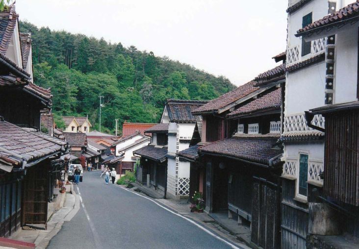 吹屋の町並み